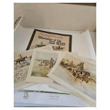 Charles M. Russell, watercolors of the old west, four prints