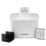 Premier Pet 60 oz. Pet Fountain- Automatic water fountain for cats & small dogs