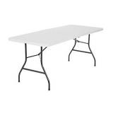 Cosco 6 Foot Centerfold Folding Table White