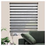 $88 W35 x H72, Grey Dual Layer Zebra Roller Shade