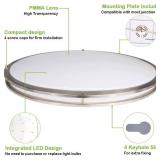 $130 hykolity 32 Inch Oval LED Ceiling Light, 60W