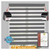 $68 WHITE! Persilux Cordless Zebra Blinds 34" W X 47" H