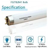 $64 48" F32T8/841 32W T8 Fluorescent Tube, 9 Pack