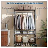 $80 MZG Heavy Duty Rolling Garment Rack 3 Tiers