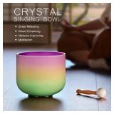 $100 8 Inch Rainbow B Note Chakra Singing Bowl