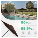 $53 JEAREY 7.5FT Patio Umbrella, Brown