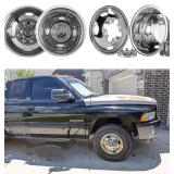 4pcs 19.5inch Polished Stainless Steel Dually Wheel Simulators RETAILS $233