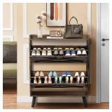 $90 Incbruce Shoe Storage Cabinet, 2 Flip Drawers