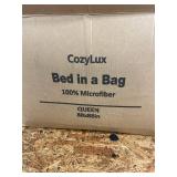 CozyLux Queen Bed in a Bag 7-Pieces Comforter Sets with Comforter and Sheets Light Blue All Season Bedding Sets with Comforter, Pillow Shams, Flat Sheet, Fitted Sheet and Pillowcases