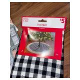 Christmas Goodies - Tree Skirt, Decorative Bow, Wrapping Paper and Gift Bags