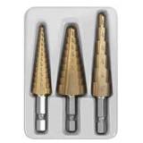 Performance Tool 3 Piece Step Drill Set (W9003)