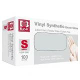 Basic Vinyl Synthetic Exam Gloves Size Small Latex Free 100 Gloves