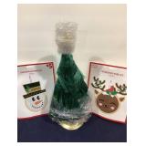 Green Tassel Tree (16 T), One Snowman EMB Kit and One Reindeer EMB Kit