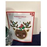 Green Tassel Tree (16 T), One Snowman EMB Kit and One Reindeer EMB Kit