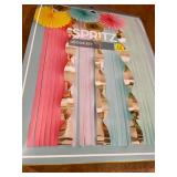 Spritz Decor Kit Party Birthday 12 Pieces Multi Color Pastel Pc Gold Hanging NEW (Retail $10.99)