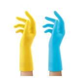 O-Cedar Playtex Medium Handsaver Rubber Gloves Reusable, 2 Pairs, Yellow Blue (Retail $8.95)