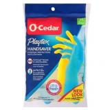 O-Cedar Playtex Medium Handsaver Rubber Gloves Reusable, 2 Pairs, Yellow Blue (Retail $8.95)