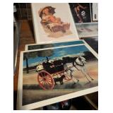 9 Vintage Art Prints - Varying Artists + Sizes + Styles