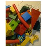 Wood Toy Lot - Building Blocks, See pics!