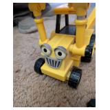 Backhoe Toy - Talks & Works + 2 Foam Tractors FUNNY TOY!