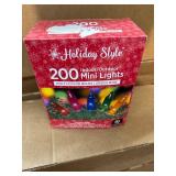 Holiday Style 200 Mini Indoor/Outdoor Multi Color Bulbs