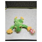 Ty Beanie Baby: Smoochy the Frog | Stuffed Animal | MWMT, DOB: October 1st 1997