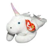 Ty Beanie Baby: Mystic the Unicorn - Iridescent Horn - Coarse Mane | Stuffed Animal | MWMT, DOB: May 21st 1994