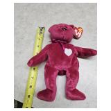 Ty Beanie Baby: Valentina the Bear | Stuffed Animal | MWMT, DOB: February 14th 1998