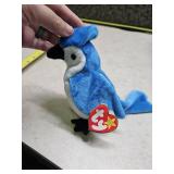 Ty Beanie Baby: Rocket the Blue Jay | Stuffed Animal | MWMT, DOB: March 12th 1997, tag error different year dates