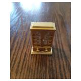 Miniature Desk Shelf Clock China Cabinet Hutch Knob Missing See Pictures