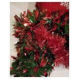 LOT OF CHRISTMAS GARLAND WITH BASKET