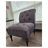 Gray Accent Chair W/ Tufted Fabric