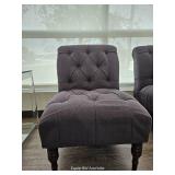 Gray Accent Chair W/ Tufted Fabric