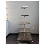 5 Tier Silver Metal Display/ Merchandiser