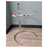 Chrome Adjustable Glass Table