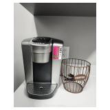 Keurig Coffee Maker And Coffee Pod Holder