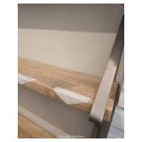 (3) Wood Wall Mount Shelves W/ Marble Inlay