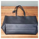 Yves Saint Laurent Calfskin Large Shopping Bag Black