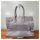 Yves Saint Laurent Calfskin Large Sac De Jour Carryall Earth