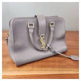 Yves Saint Laurent Baby Cabas 2-Way Shoulder Bag Gray