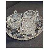 Cut Glass Serving Set