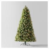 7.5 Foot Pre-lit Virginia Pine Artificial Christmas Tree Dual Color Lights - Wondershop