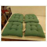 Teal Chair Cushions, Approximately 16 x 15 Inch