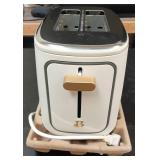 Beautiful 2 Slice Touchscreen Toaster White Icing by Drew Barrymore