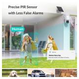 NETVUE Solar Security Cameras Wireless Outdoor 3MP Camera 2.4G WiFi 360° View PTZ. Strobe Light/Spotlight Home Security System with Motion Detection and Siren, Two-Way Audio, Color Night Vision - Ret