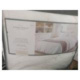 Vintage Queen/King Lace Border Cotton Slub Comforter & Sham Set White Modern Chic - Threshold Designed with Studio McGee