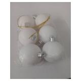 White 3.2" Large Christmas Balls - Christmas Tree Decoration Ornaments Shatterproof Hanging Balls for Birthday Halloween Holiday Wedding Decorations