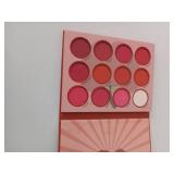 Red Pink Eyeshadow Palette, DELANCI Professional Matte Shimmer High Pigmented 12 Colors Eye Shadow Makeup Pallet, Waterproof Blendable Small and Cute Eye Shadow Makeup Pallete, Vegan and Cruelty Fre