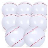 FUTUREPLUSX 8PCS Inflatable Football Bulk, 12 Inflatable Footballs for Kids Beach Footballs for Summer Swimming Pool Beach Game