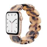 Heesch Blonde Tortoise Band Compatiable with Apple Watch Strecthy Band for Woman 38mm 41mm Fashion Resin Strap for iWatch 7,SE,6,5,4 40mm Wristband